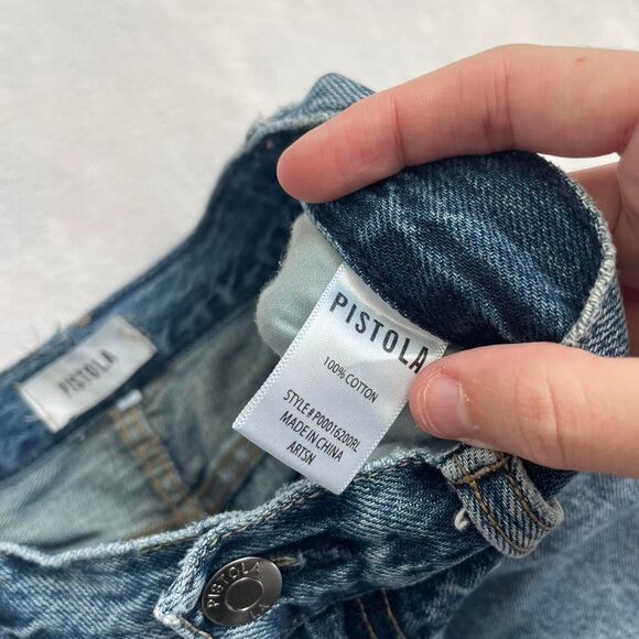 Pistola Straight Leg Jeans Women's 27 Blue Denim Luxury Casual Fall Flattering - Picture 3 of 6